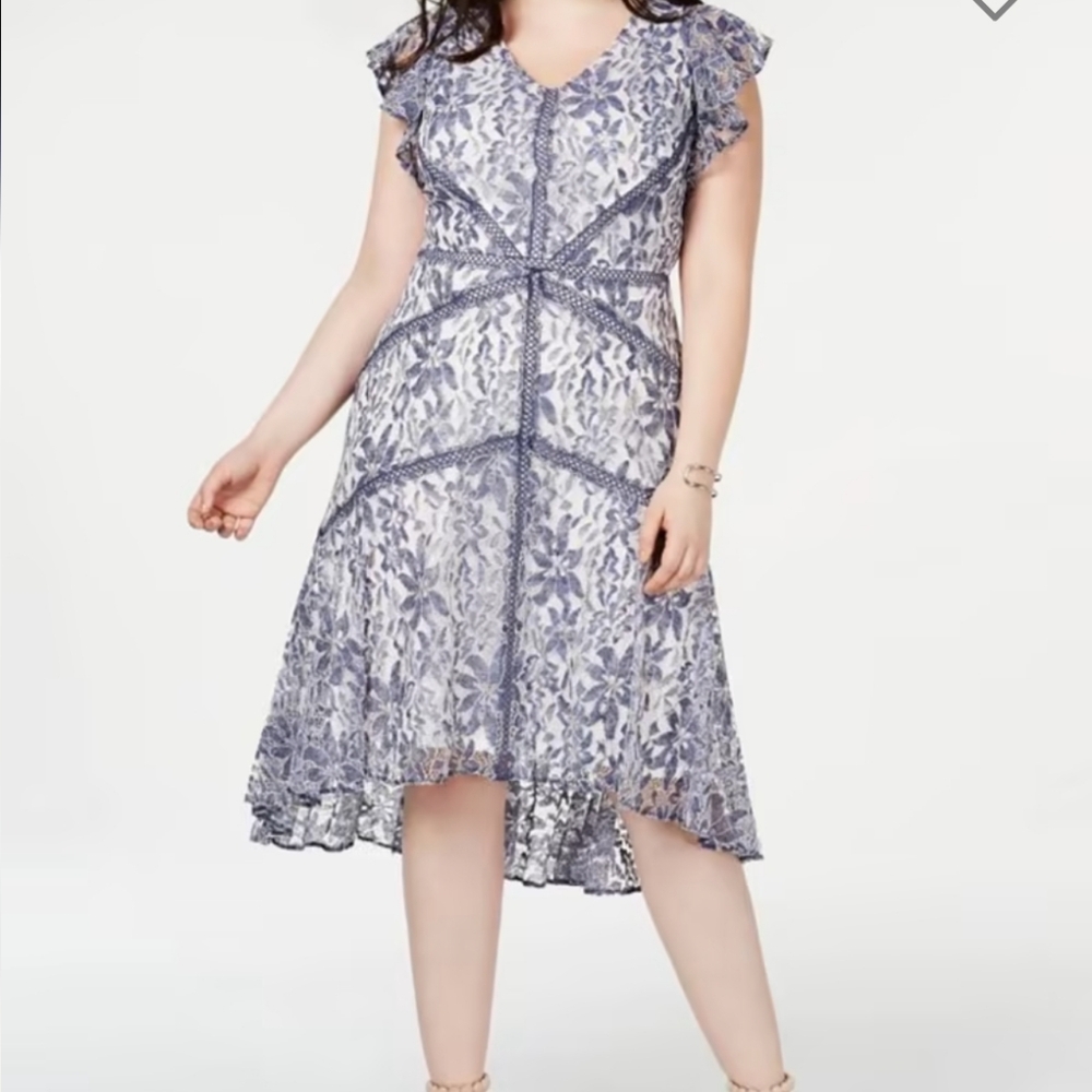 Taylor lace cocktail midi dress